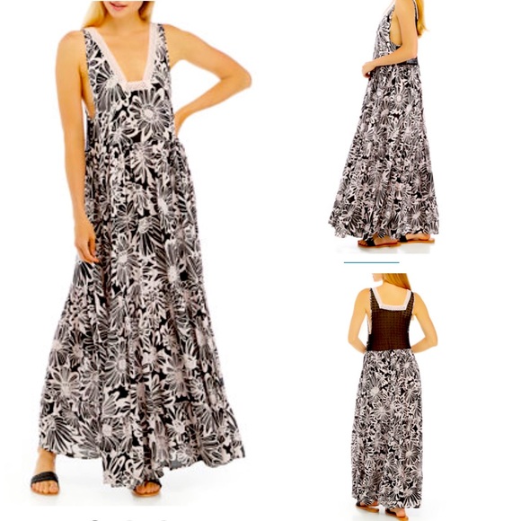 Free People Sleeveless Floral Tiered Maxi Dress - Picture 5 of 6